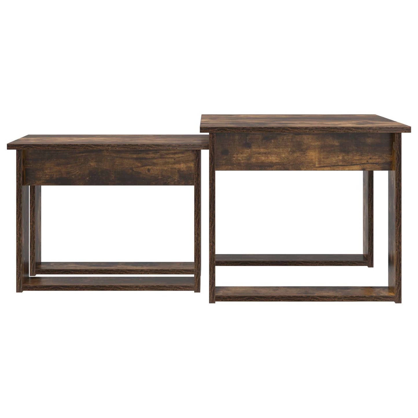 Kaffebord Sæt 2 stk. Røget eg 50 x 52 x 42 cm Konstrueret træ