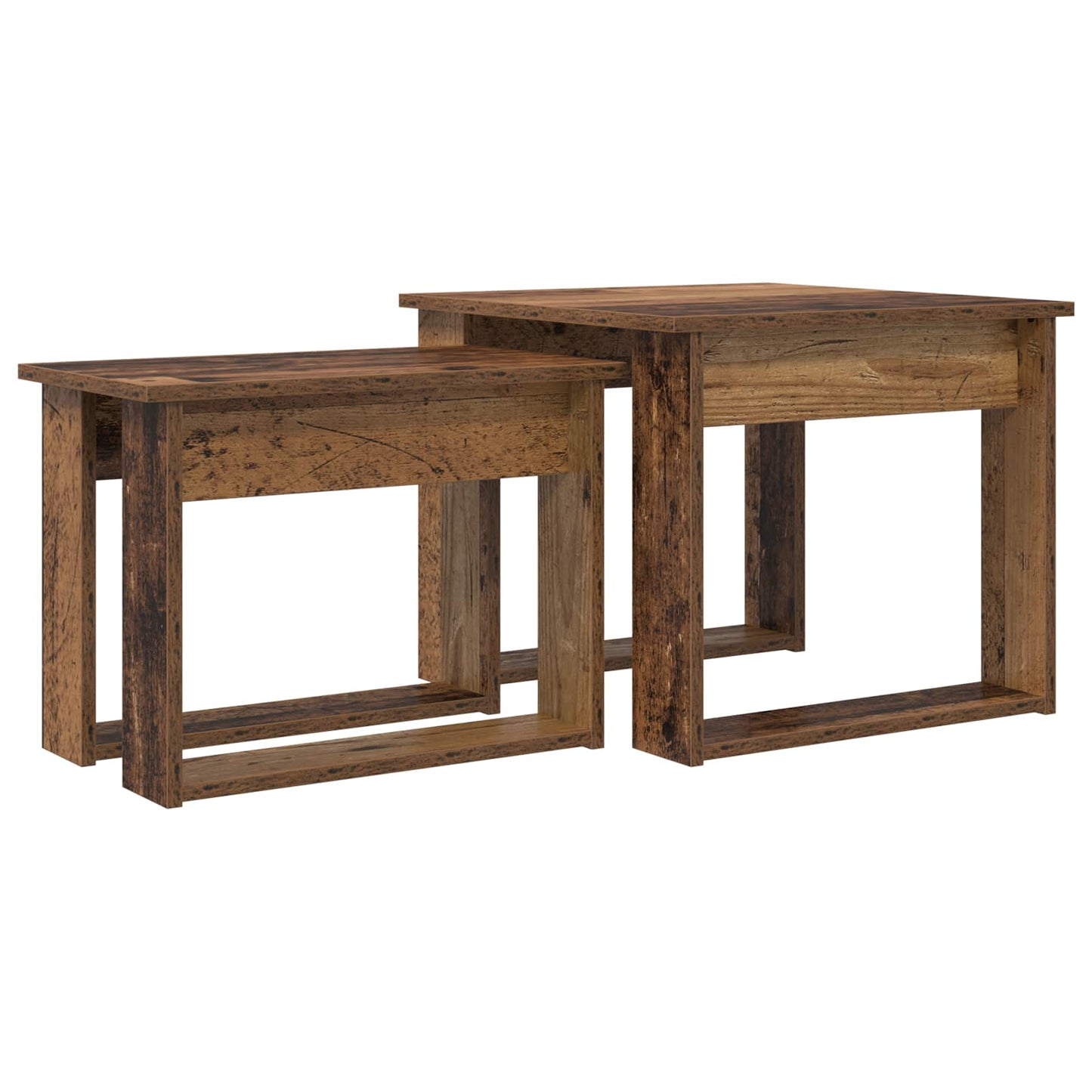 Kaffebord Sæt 2 stk. Gammelt træ 50 x 52 x 42 cm