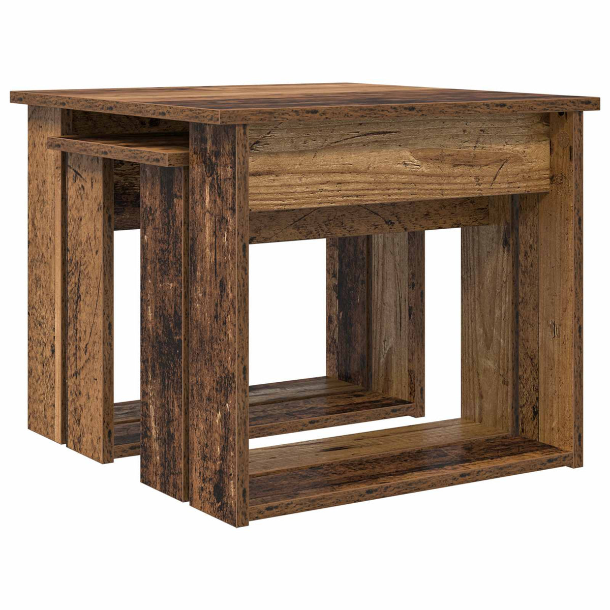 Kaffebord Sæt 2 stk. Gammelt træ 50 x 52 x 42 cm
