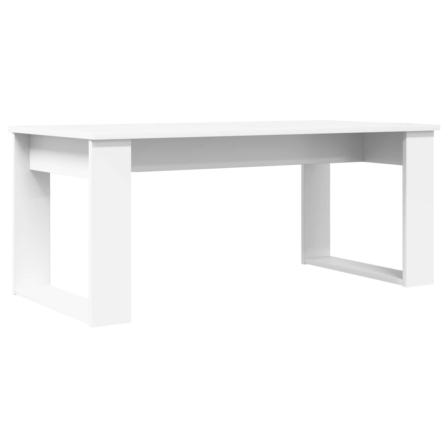 Kaffebord Sæt 2 stk. Hvid 100 x 50 x 42 cm Konstrueret træ