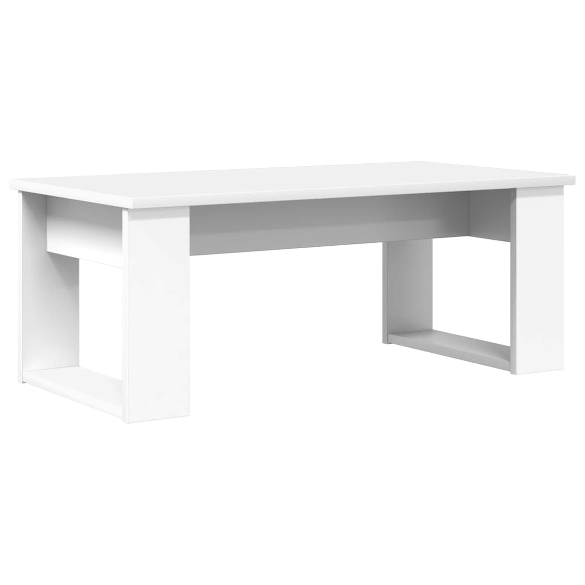 Kaffebord Sæt 2 stk. Hvid 100 x 50 x 42 cm Konstrueret træ