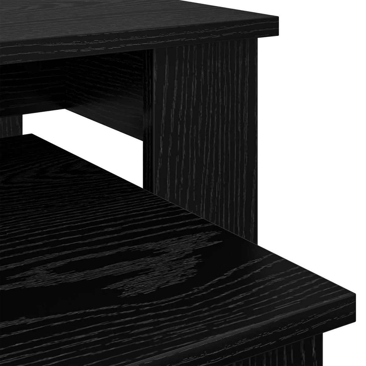 Kaffebord Sæt 2 stk. Sort eg 100 x 50 x 42 cm Konstrueret træ