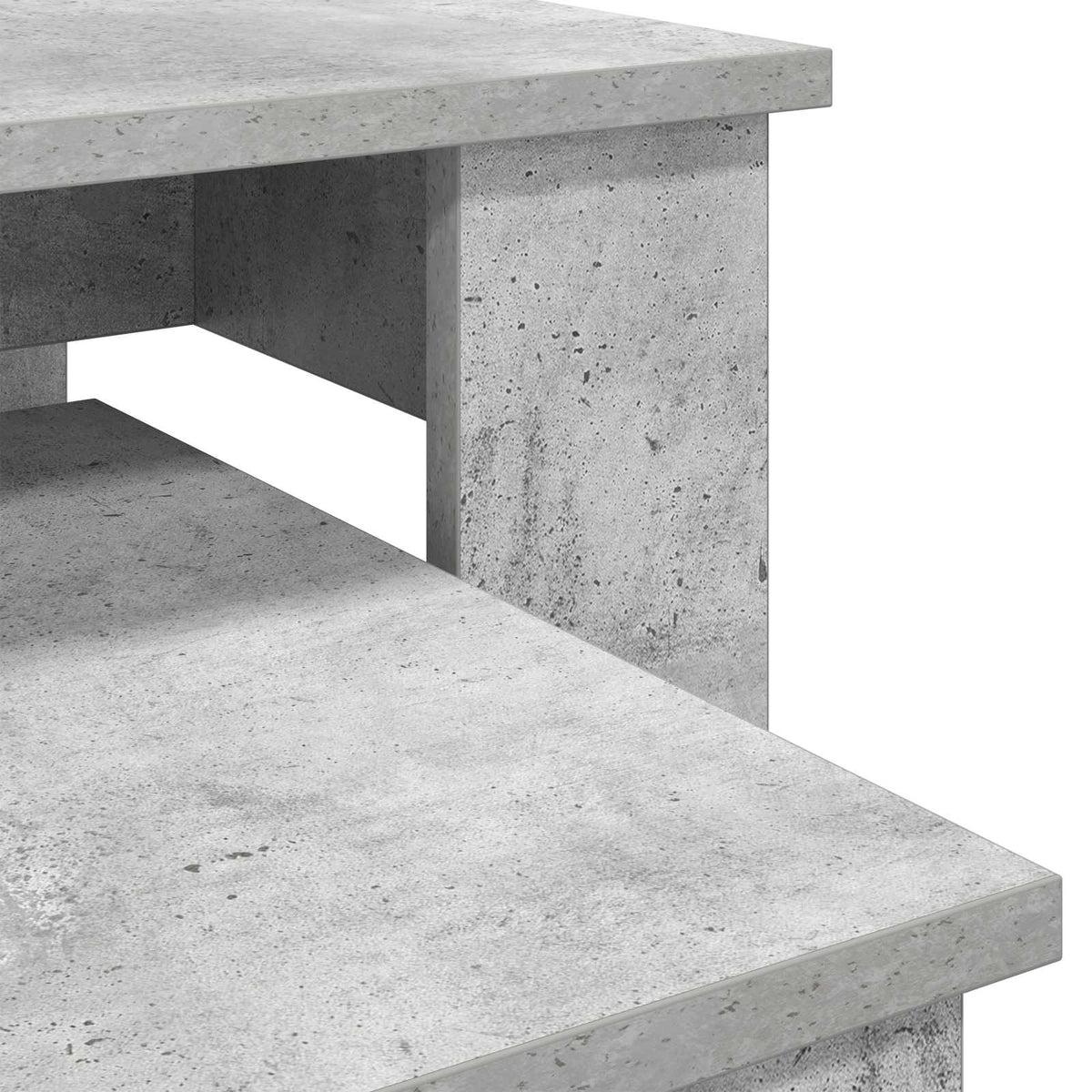 Kaffebord Sæt 2 stk. Beton Grå 100 x 50 x 42 cm Konstrueret træ
