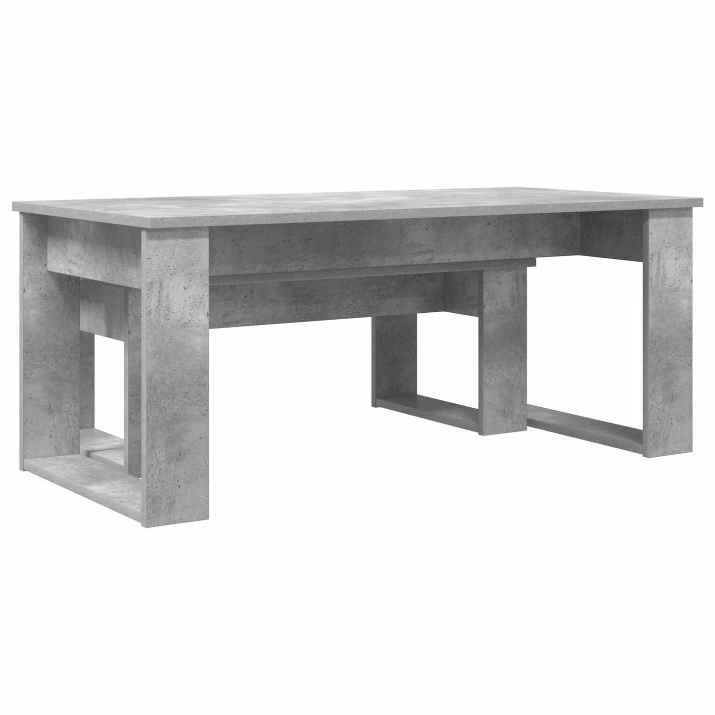 Kaffebord Sæt 2 stk. Beton Grå 100 x 50 x 42 cm Konstrueret træ