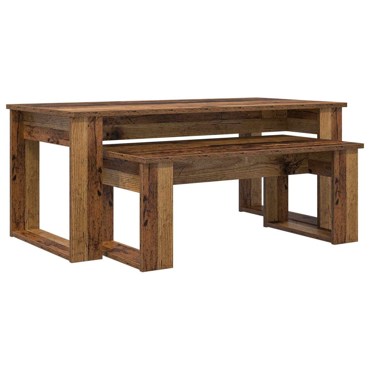Kaffebord Sæt 2 stk. Gammelt træ 100 x 50 x 42 cm