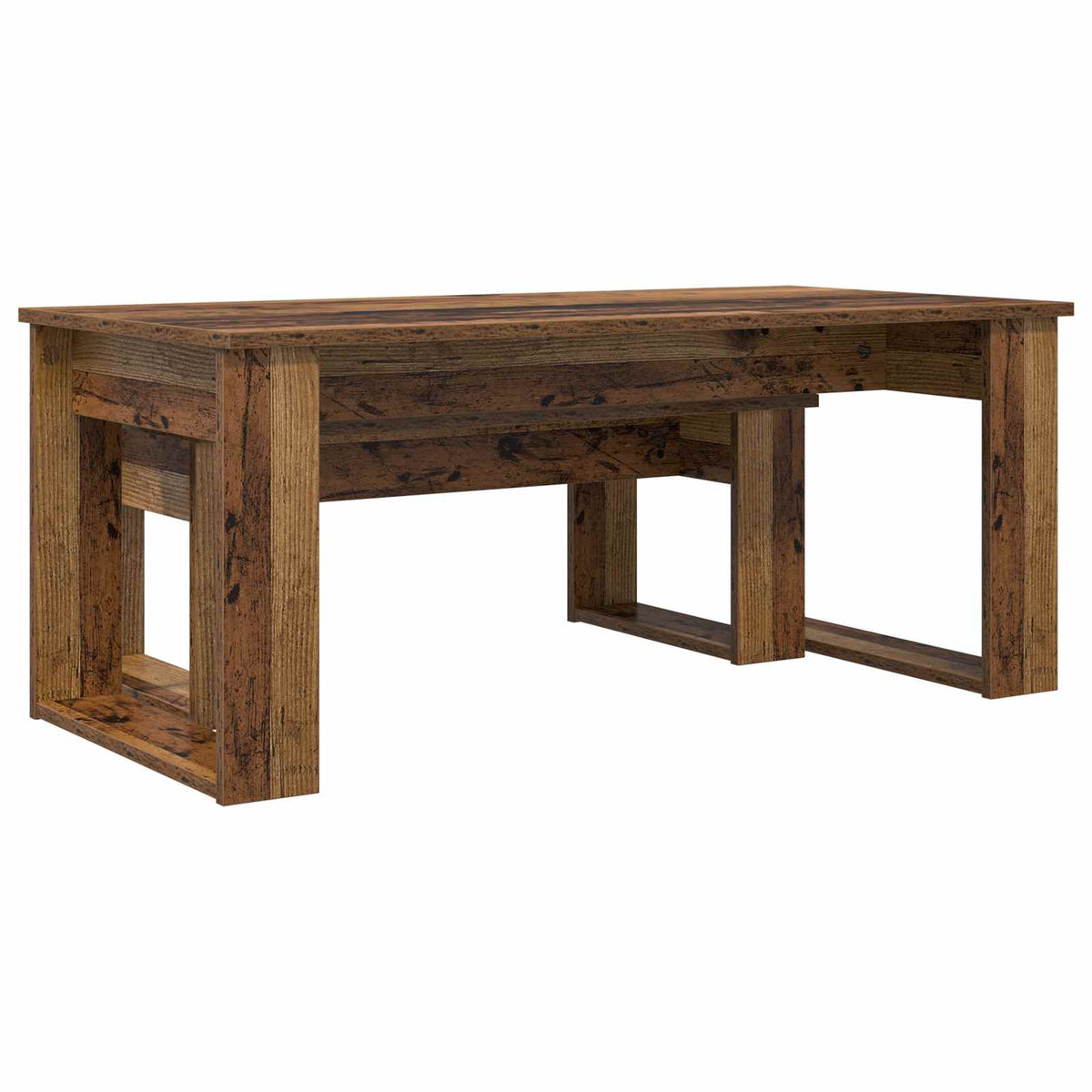 Kaffebord Sæt 2 stk. Gammelt træ 100 x 50 x 42 cm
