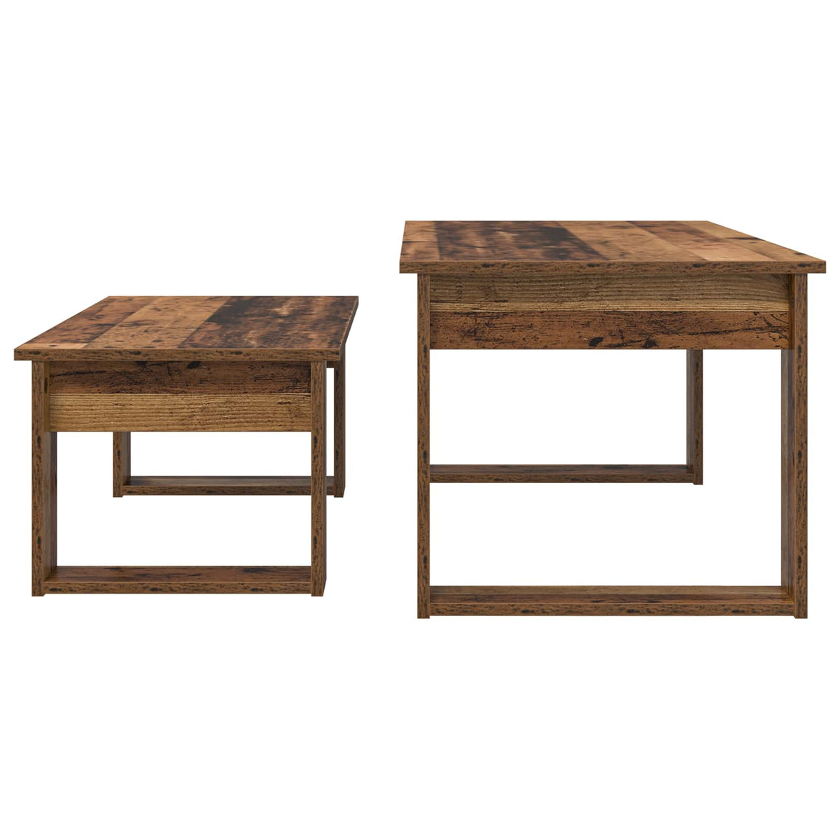 Kaffebord Sæt 2 stk. Gammelt træ 100 x 50 x 42 cm