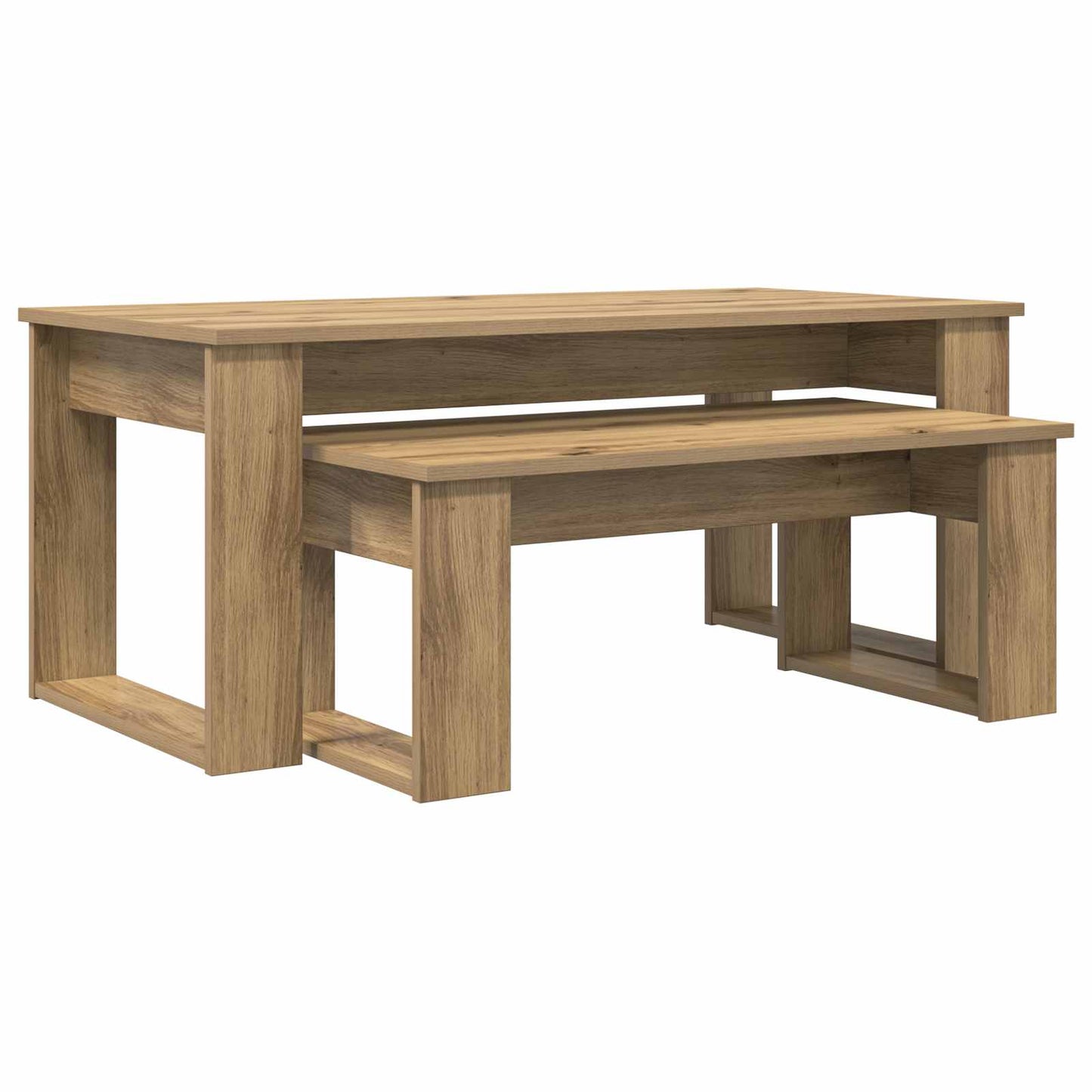 Kaffebord Sæt 2 stk. Artisan Egetræ 100 x 50 x 42 cm
