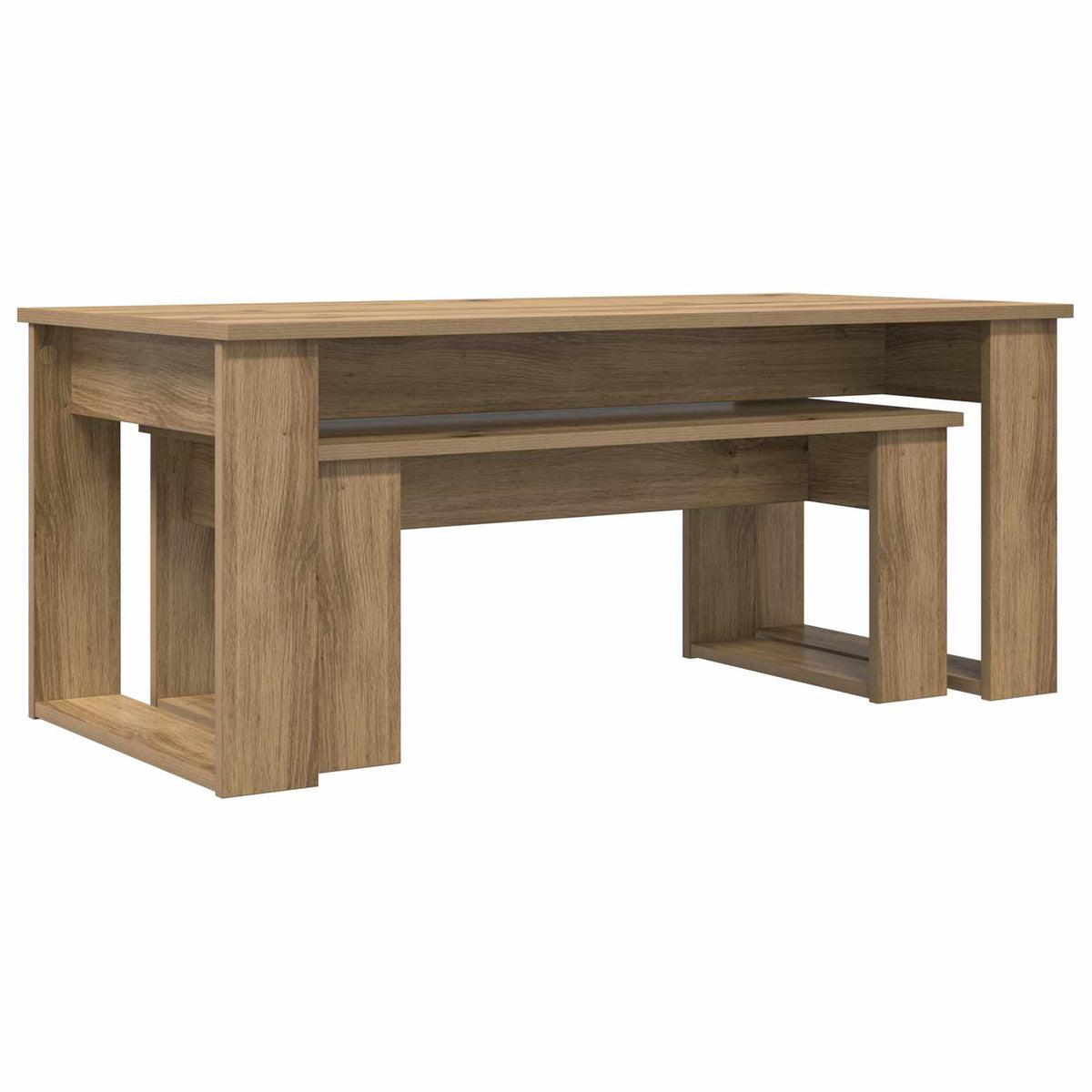 Kaffebord Sæt 2 stk. Artisan Egetræ 100 x 50 x 42 cm
