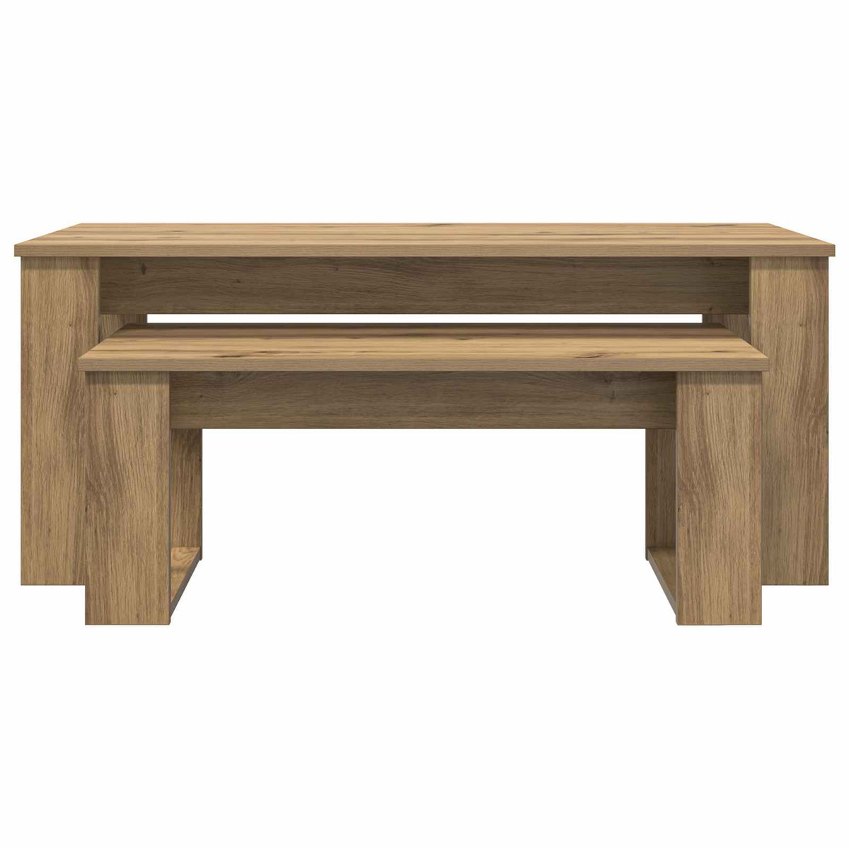 Kaffebord Sæt 2 stk. Artisan Egetræ 100 x 50 x 42 cm