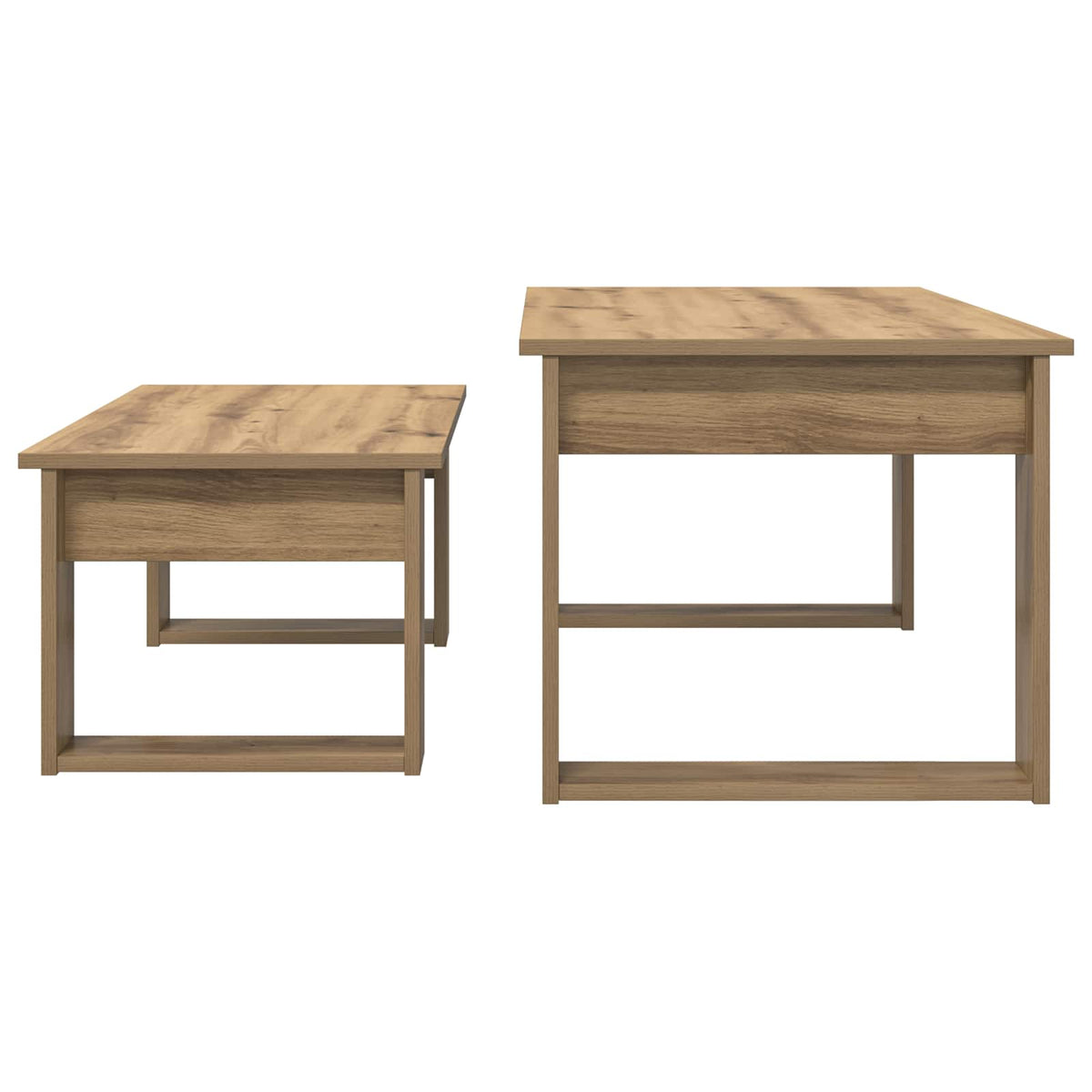 Kaffebord Sæt 2 stk. Artisan Egetræ 100 x 50 x 42 cm