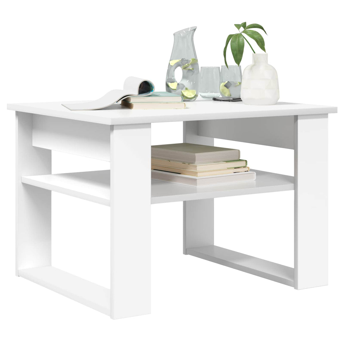 Sofabord Hvid 64 x 54 x 44 cm Konstrueret træ