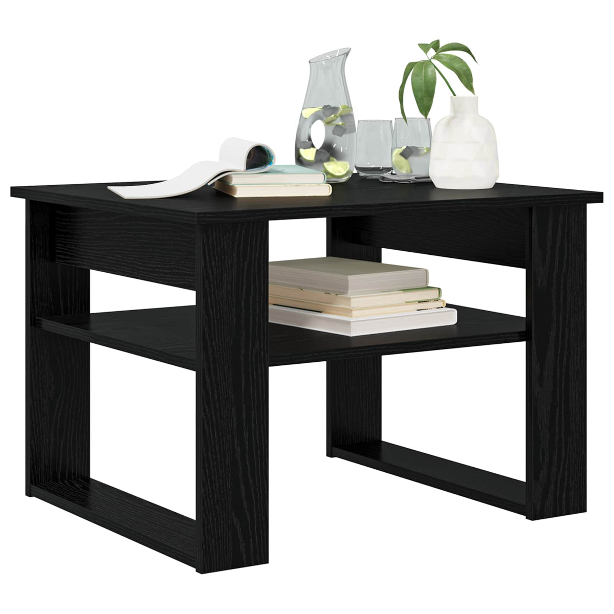 Sofabord Sort eg 64 x 54 x 44 cm Konstrueret træ