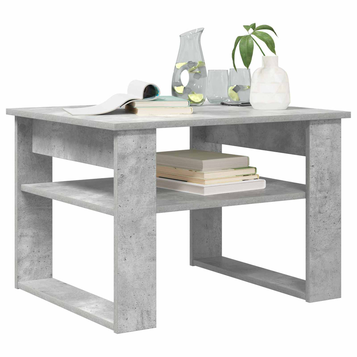 Sofabord Beton Grå 64 x 54 x 44 cm Konstrueret træ