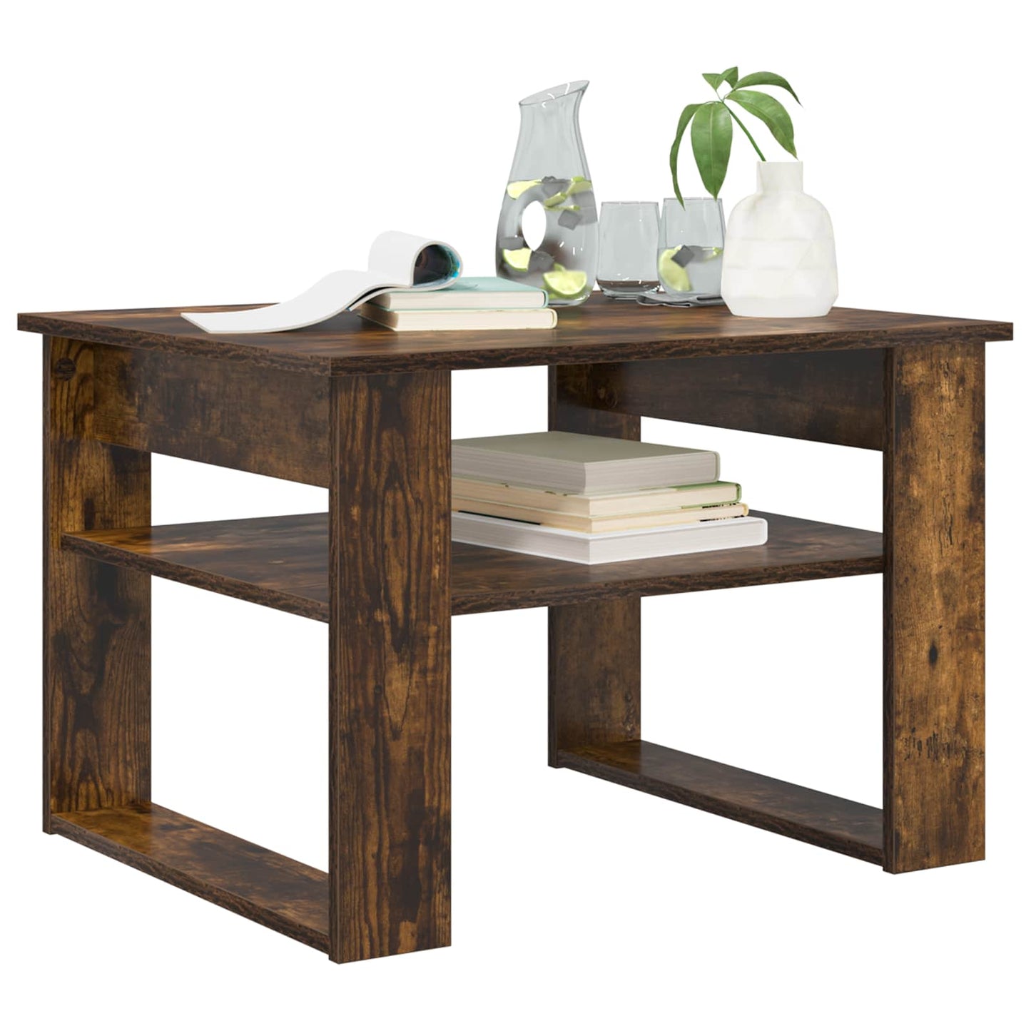 Sofabord Røget eg 64 x 54 x 44 cm Konstrueret træ