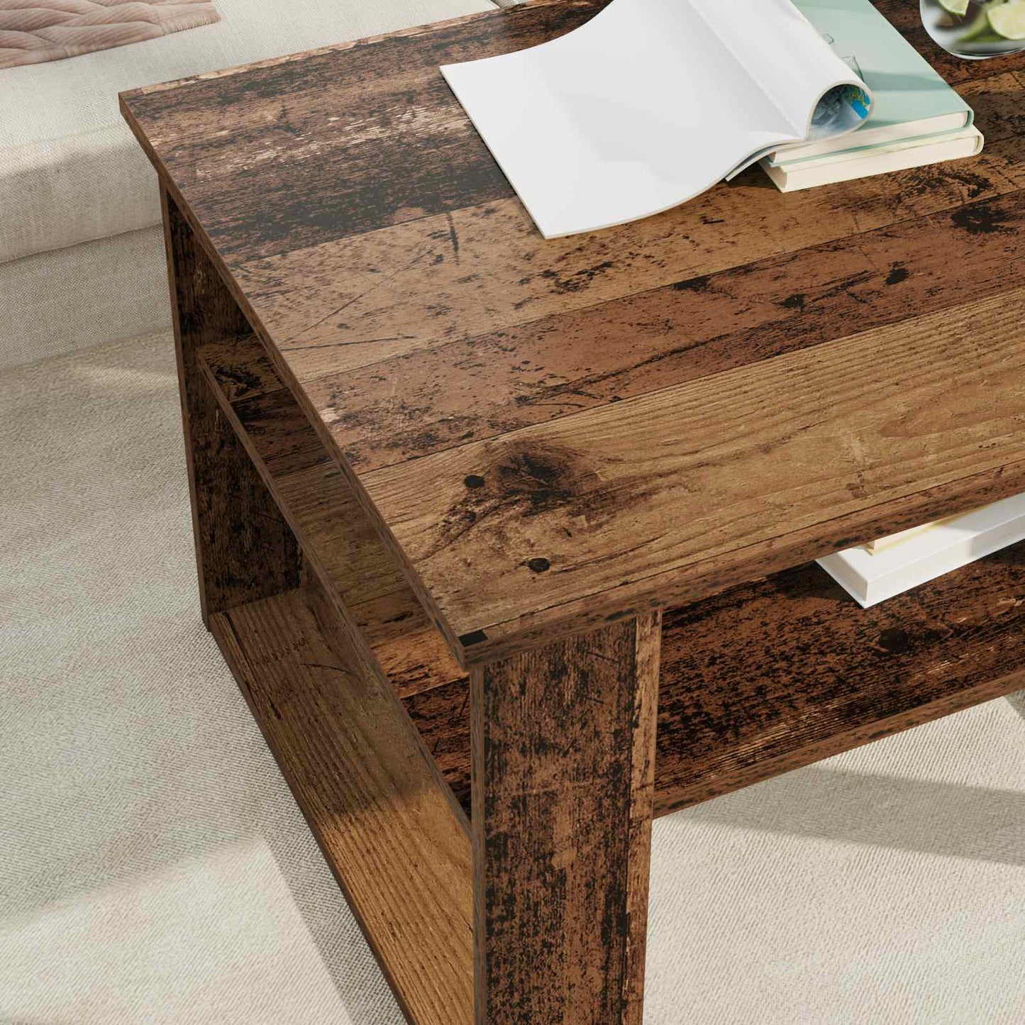 Sofabord Gammelt træ 64 x 54 x 44 cm Konstrueret træ