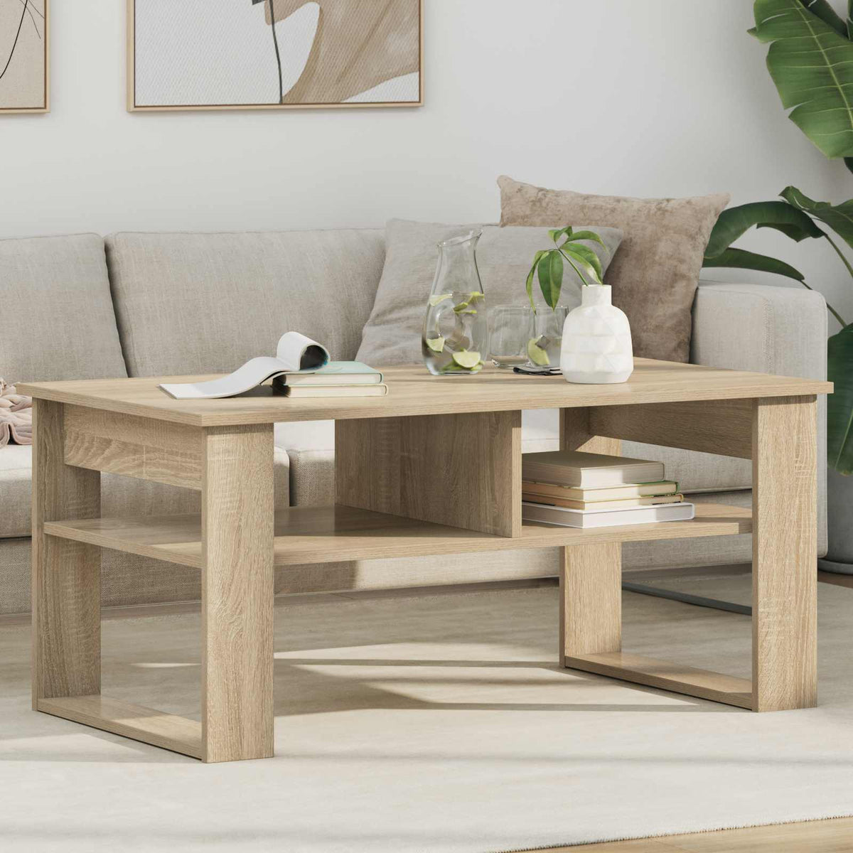 Sofabord Sonoma eg 96 x 54 x 44 cm Konstrueret træ