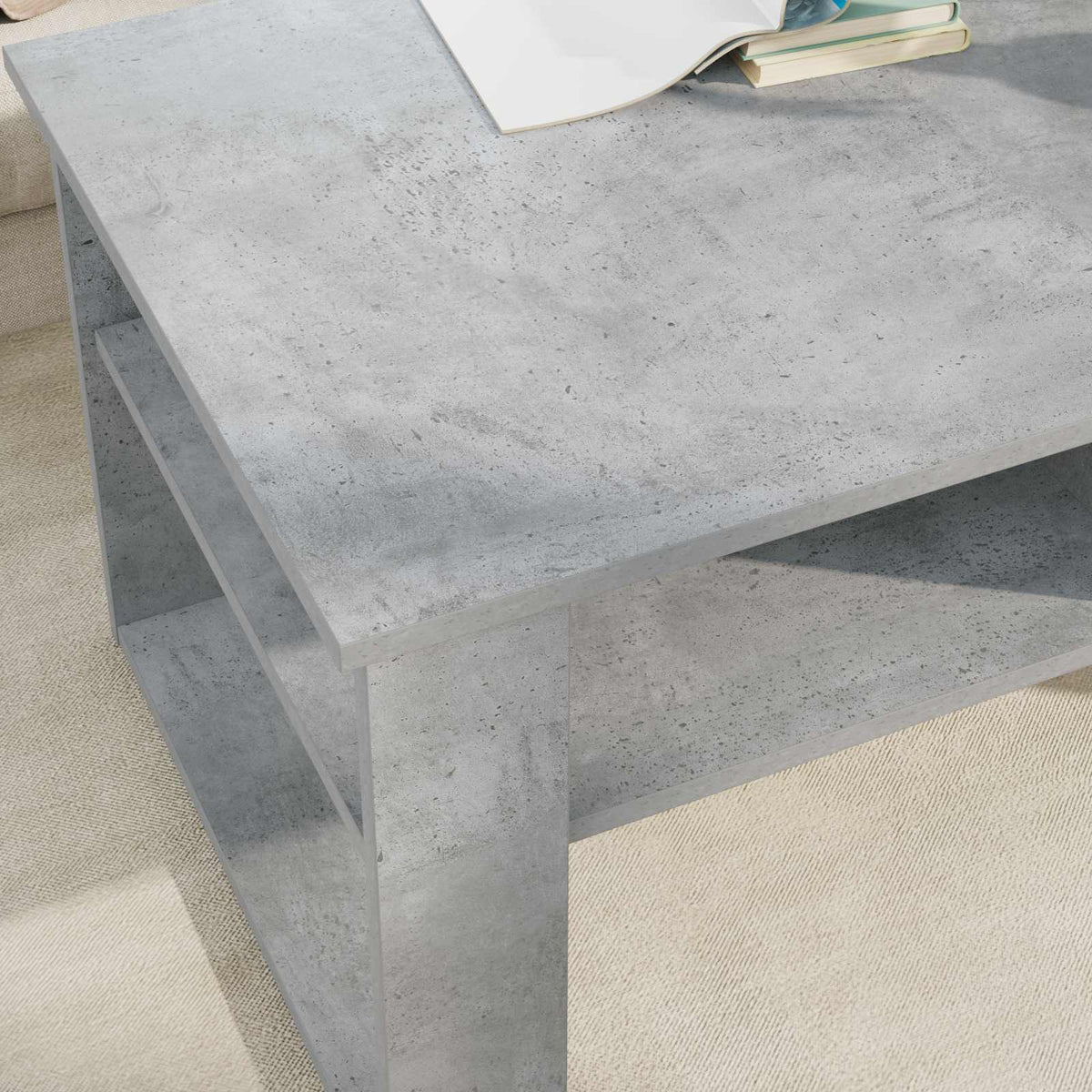 Sofabord Beton Grå 96 x 54 x 44 cm Konstrueret træ