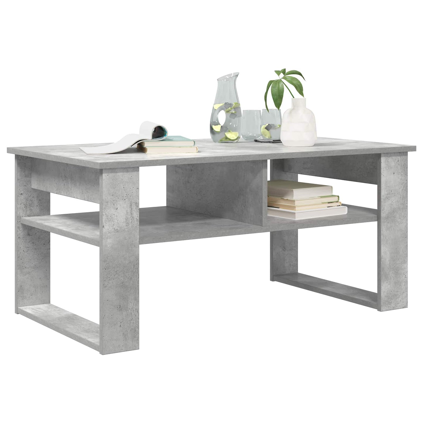 Sofabord Beton Grå 96 x 54 x 44 cm Konstrueret træ