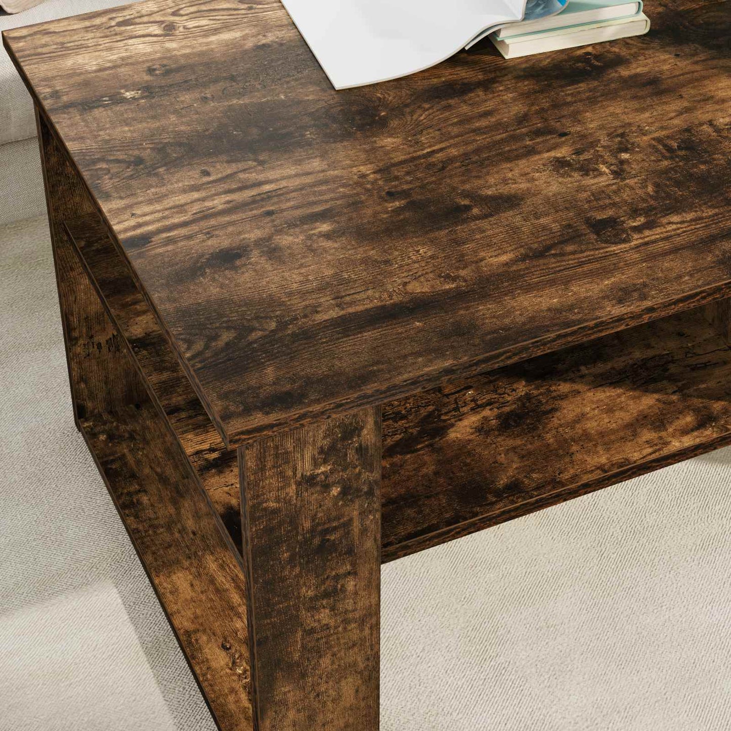 Sofabord Røget eg 96 x 54 x 44 cm Konstrueret træ