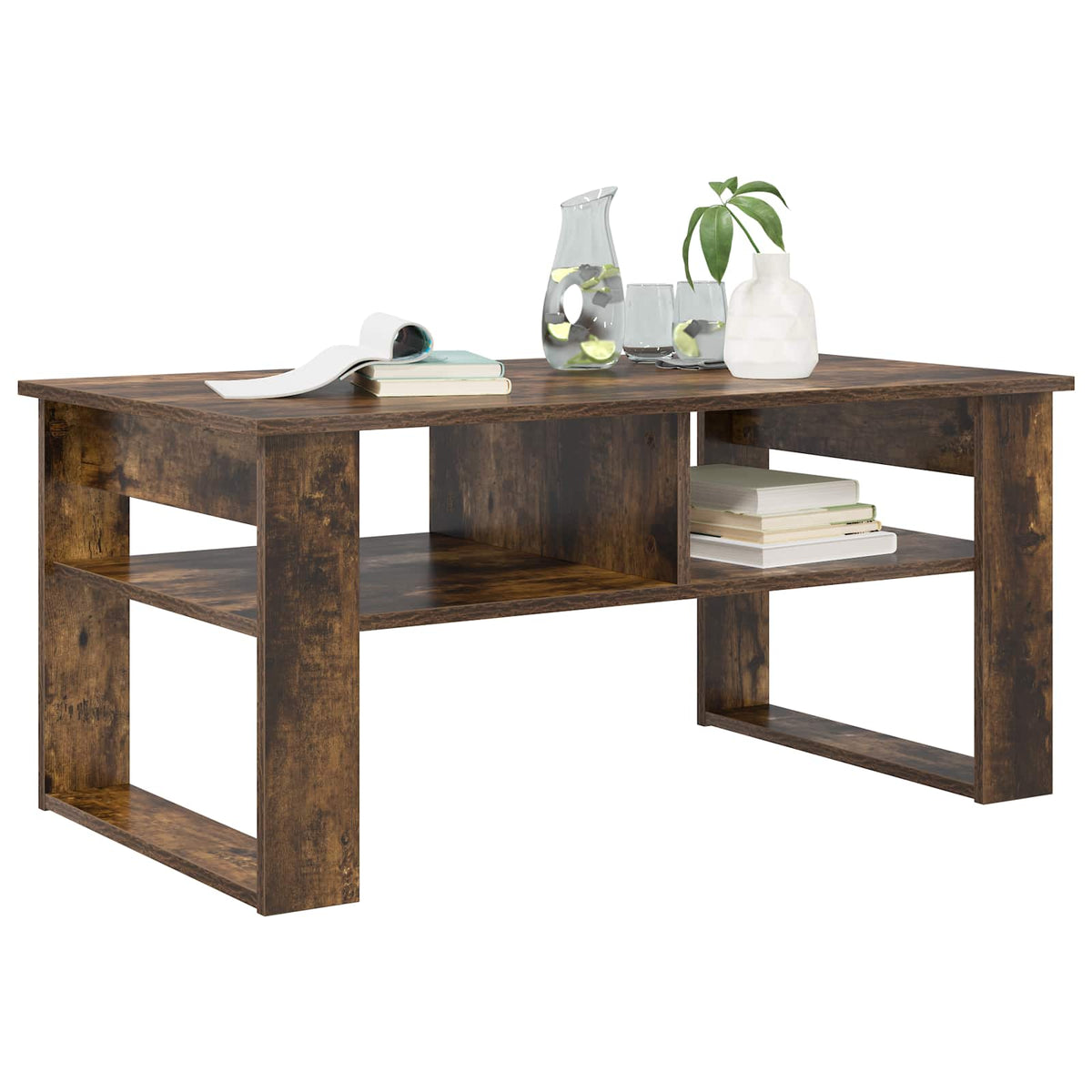 Sofabord Røget eg 96 x 54 x 44 cm Konstrueret træ