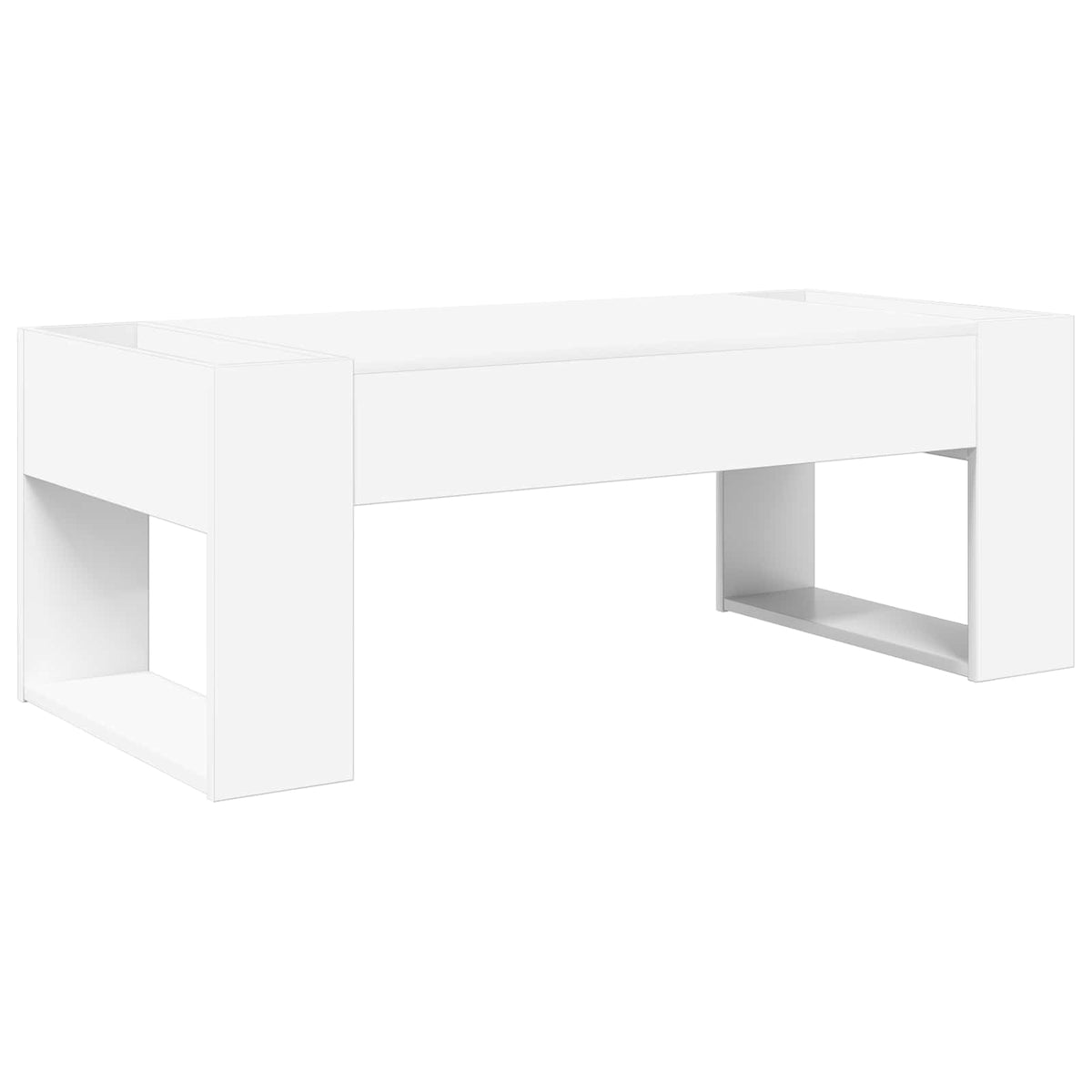 Sofabord Hvid 110 x 50 x 41 cm Konstrueret træ