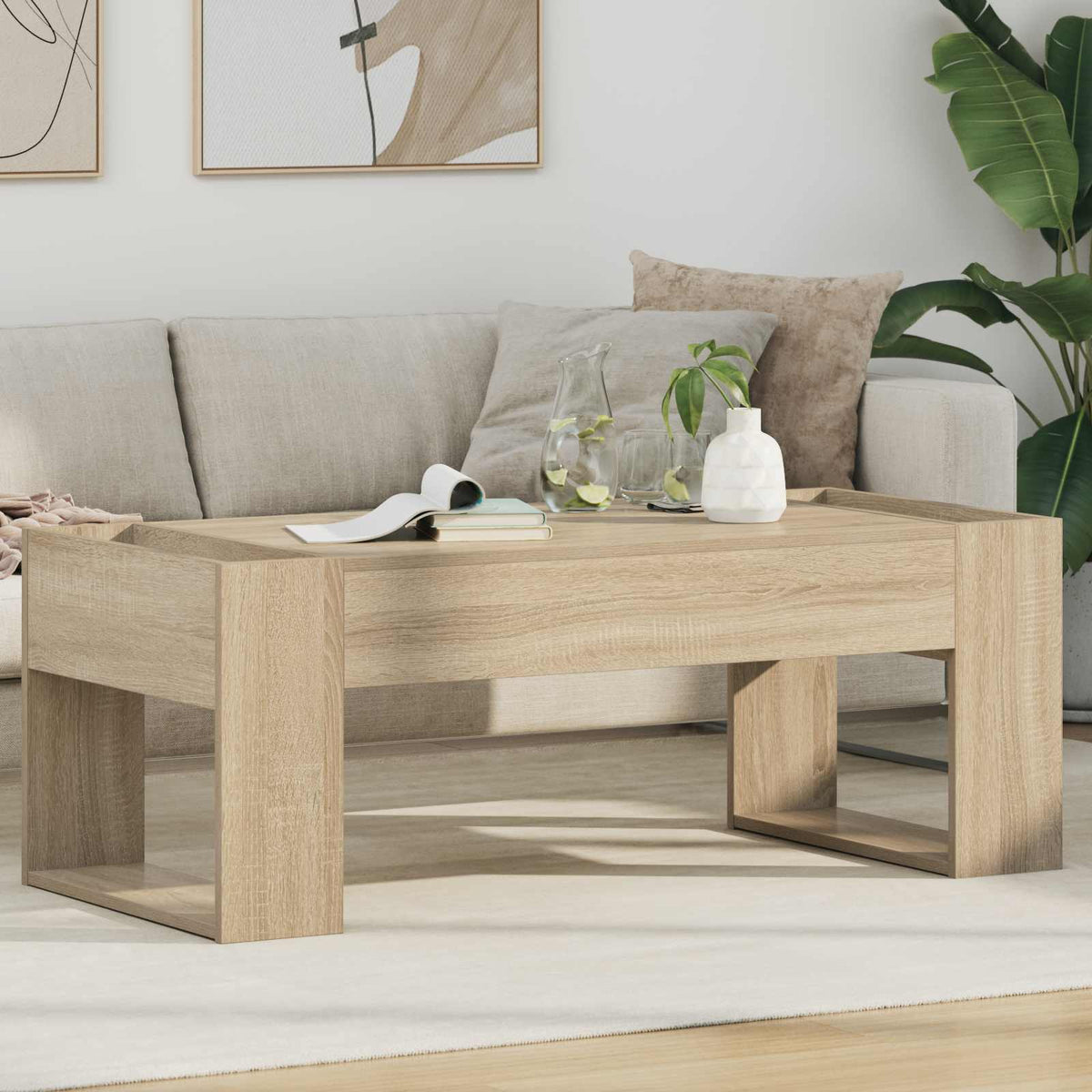Sofabord Sonoma eg 110 x 50 x 41 cm Konstrueret træ