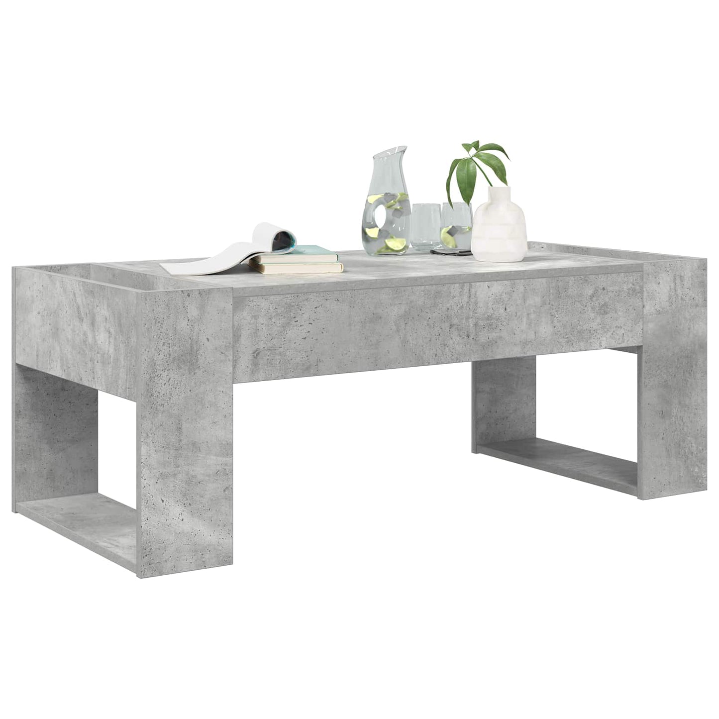 Sofabord Beton Grå 110 x 50 x 41 cm Konstrueret træ