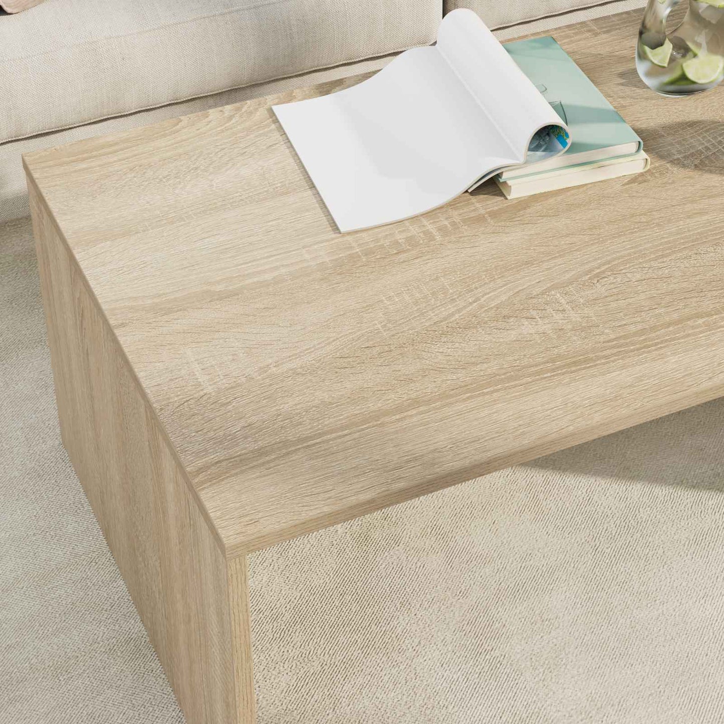 Sofabord Sonoma eg 95 x 50 x 34 cm Konstrueret træ