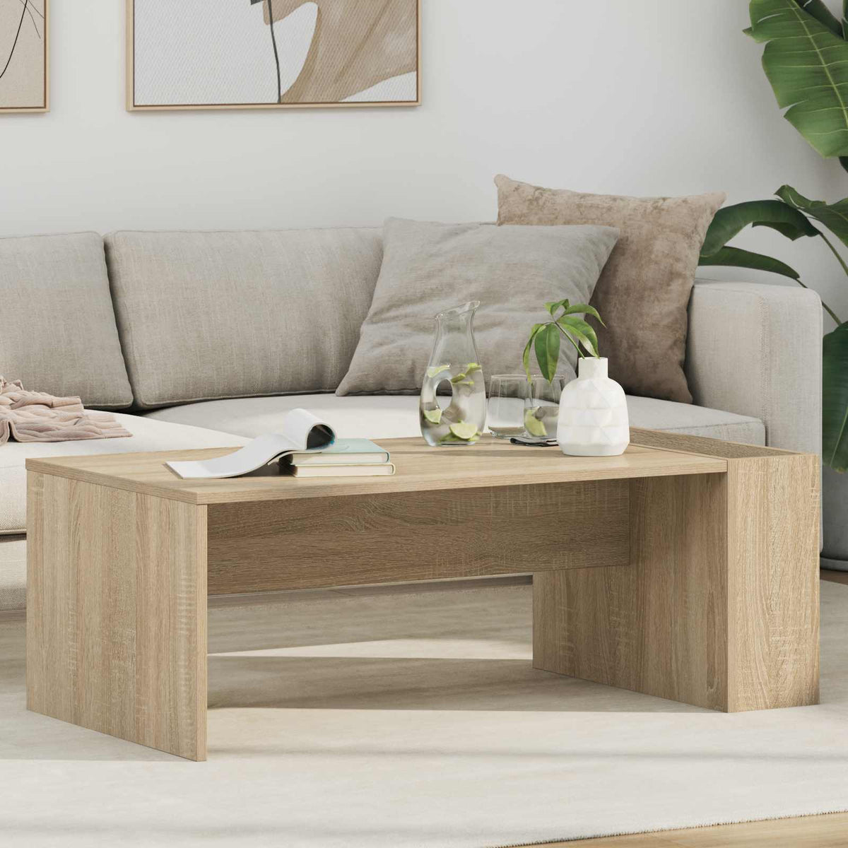 Sofabord Sonoma eg 95 x 50 x 34 cm Konstrueret træ