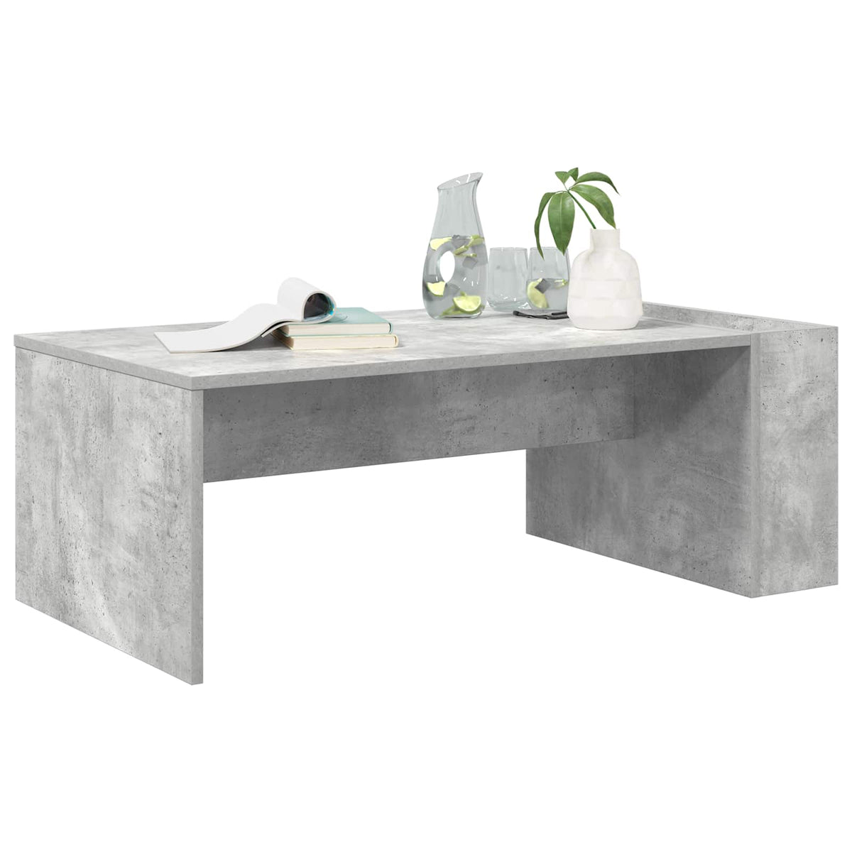 Sofabord Beton Grå 95 x 50 x 34 cm Konstrueret træ