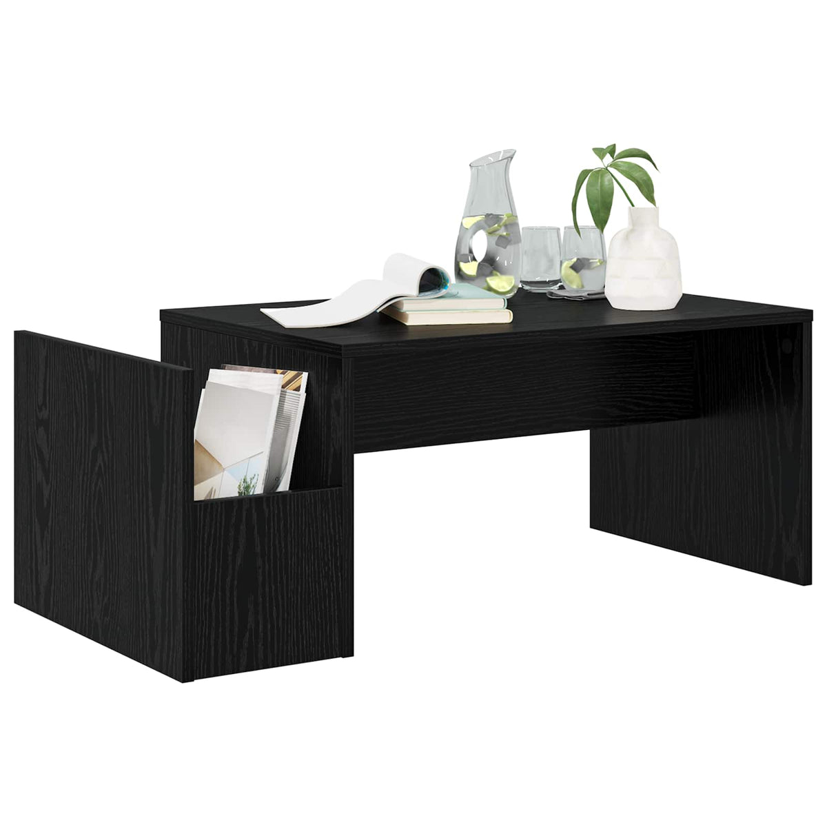 Sofabord Sort eg 90 x 45 x 35 cm Konstrueret træ