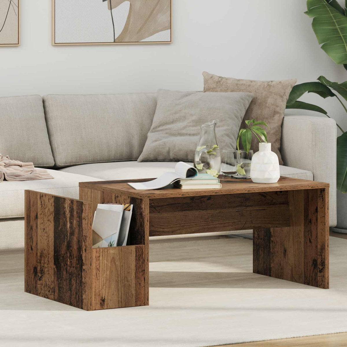 Sofabord Gammelt træ 90 x 45 x 35 cm Konstrueret træ