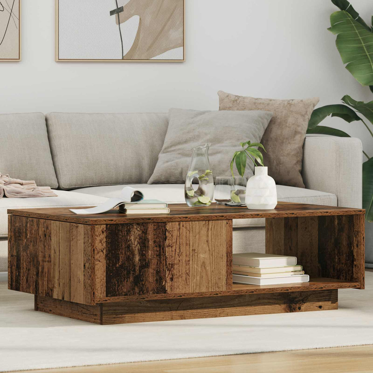 Sofabord Gammelt træ 95 x 55 x 31 cm Konstrueret træ