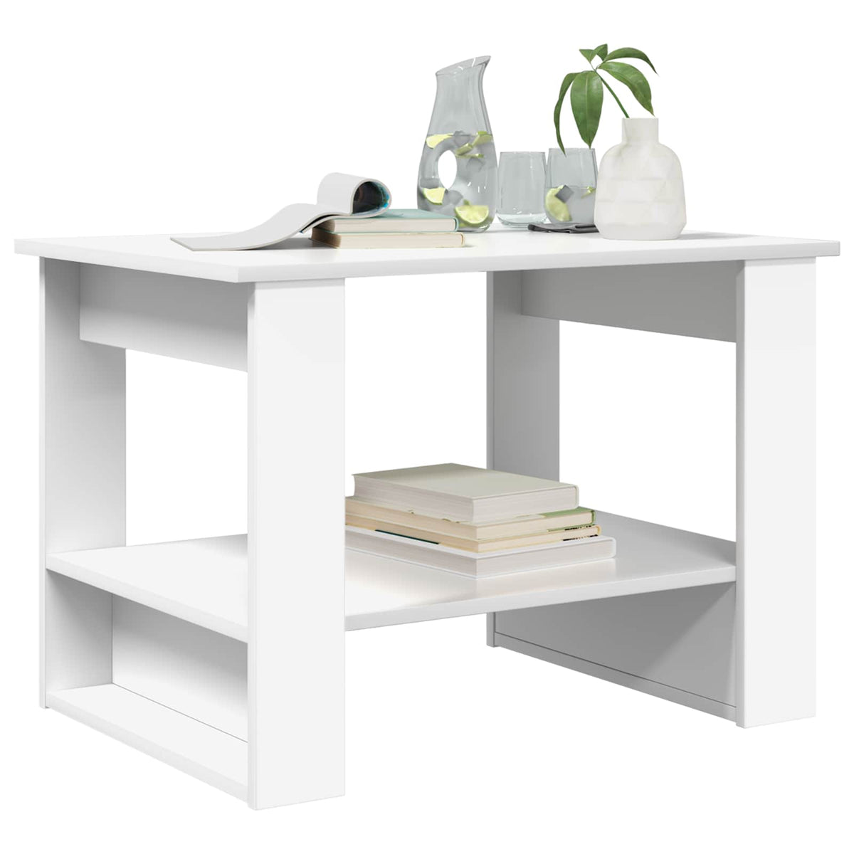 Sofabord Hvid 72 x 50 x 50 cm Konstrueret træ