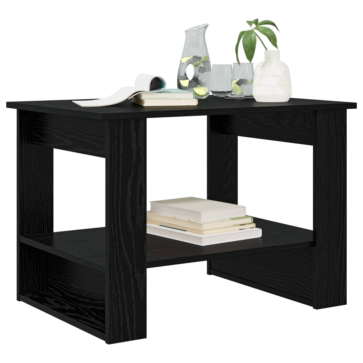 Sofabord Sort eg 72 x 50 x 50 cm Konstrueret træ