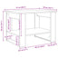 Sofabord Sort eg 72 x 50 x 50 cm Konstrueret træ