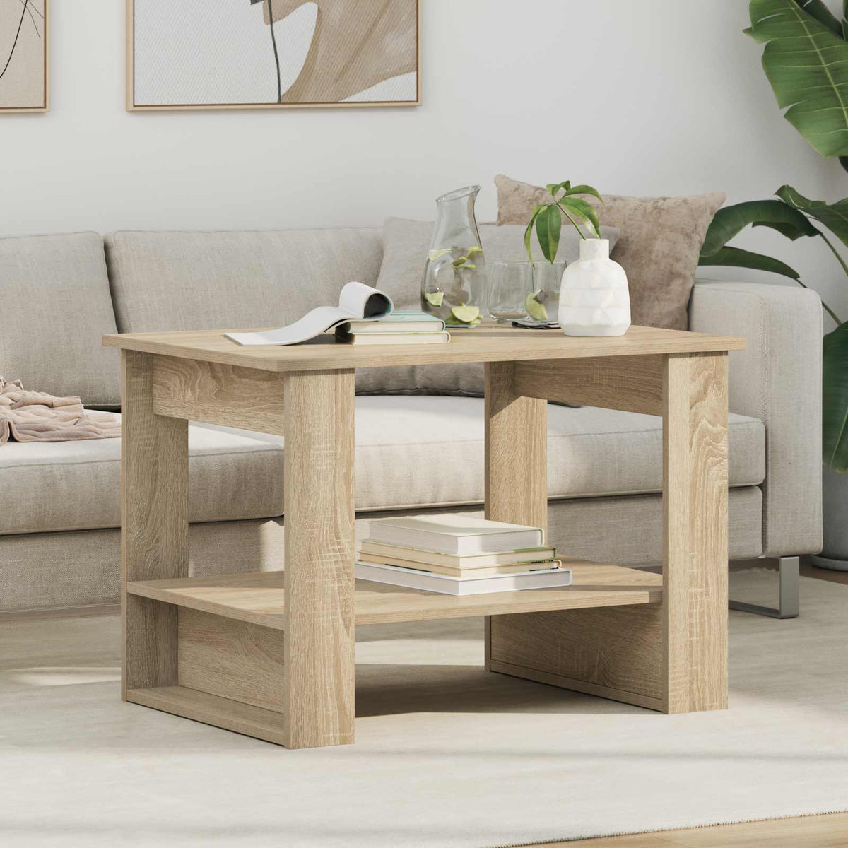 Sofabord Sonoma eg 72 x 50 x 50 cm Konstrueret træ