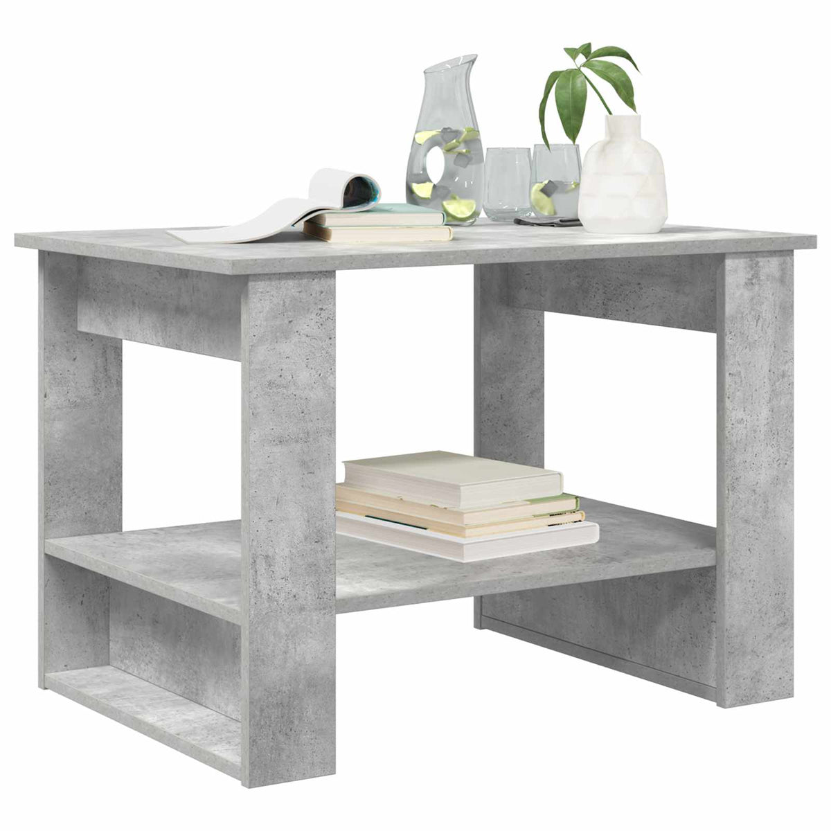 Sofabord Beton Grå 72 x 50 x 50 cm Konstrueret træ
