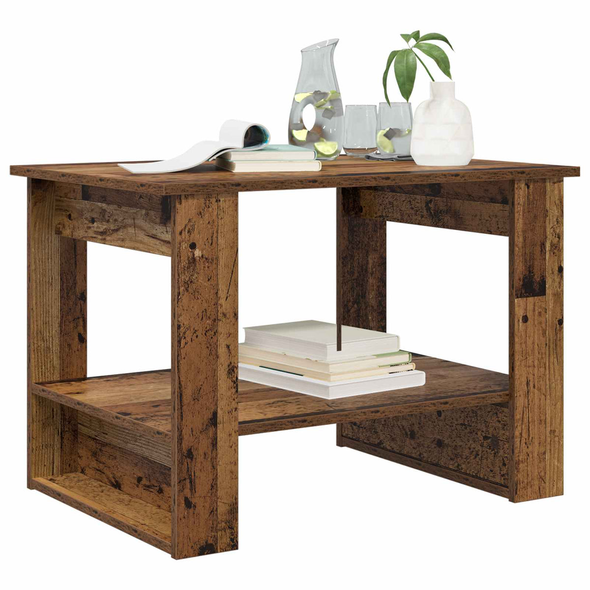 Sofabord Gammelt træ 72 x 50 x 50 cm Konstrueret træ