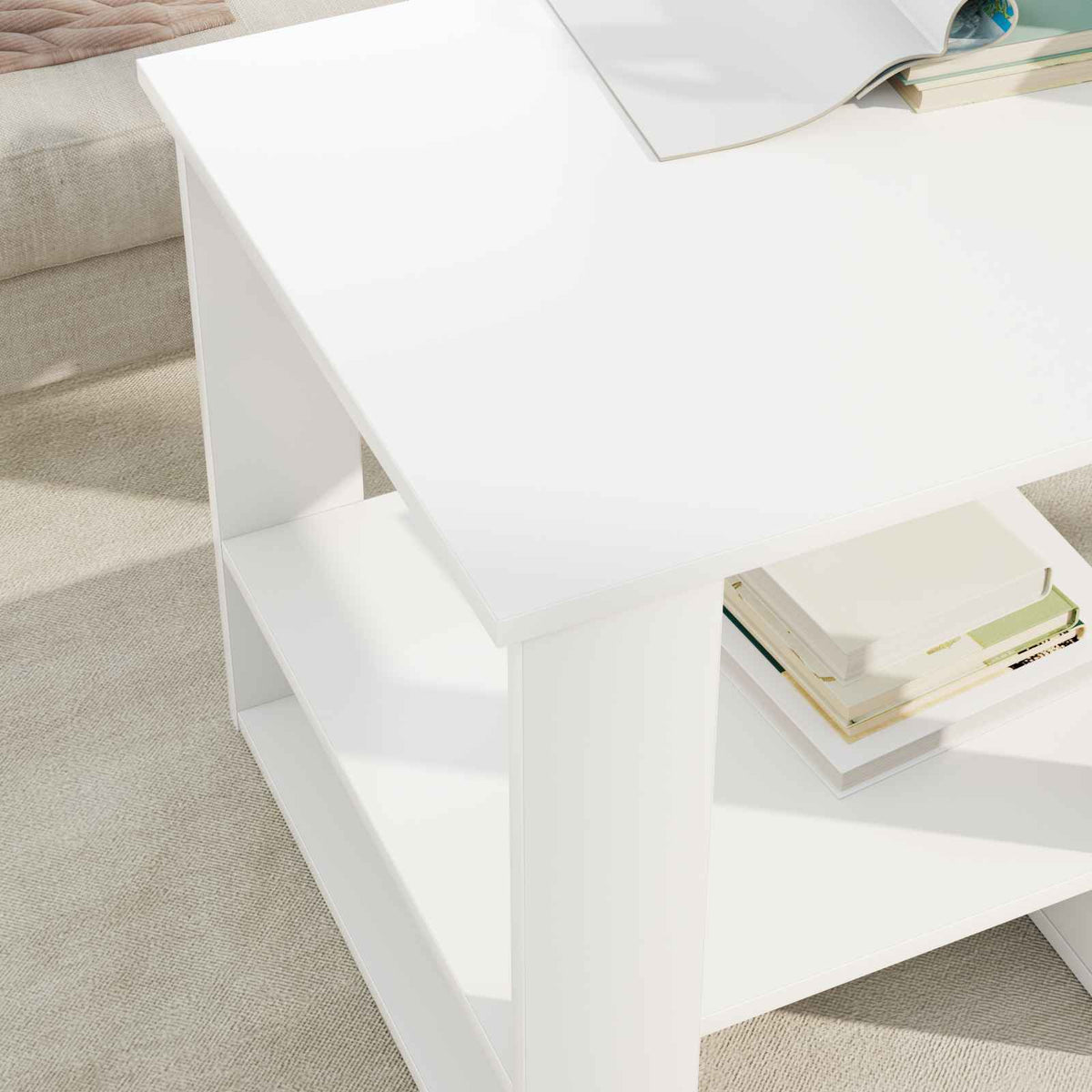 Sofabord Hvid 51 x 50 x 50 cm Konstrueret træ