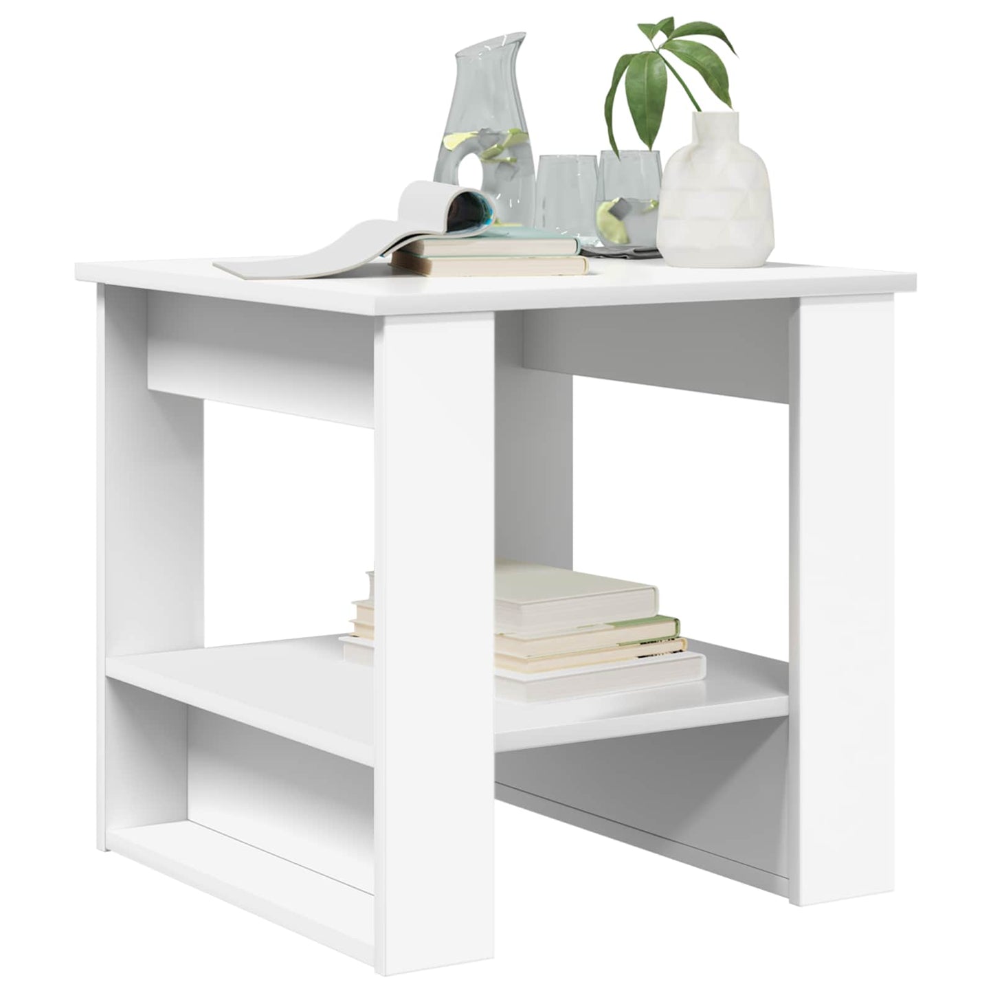 Sofabord Hvid 51 x 50 x 50 cm Konstrueret træ