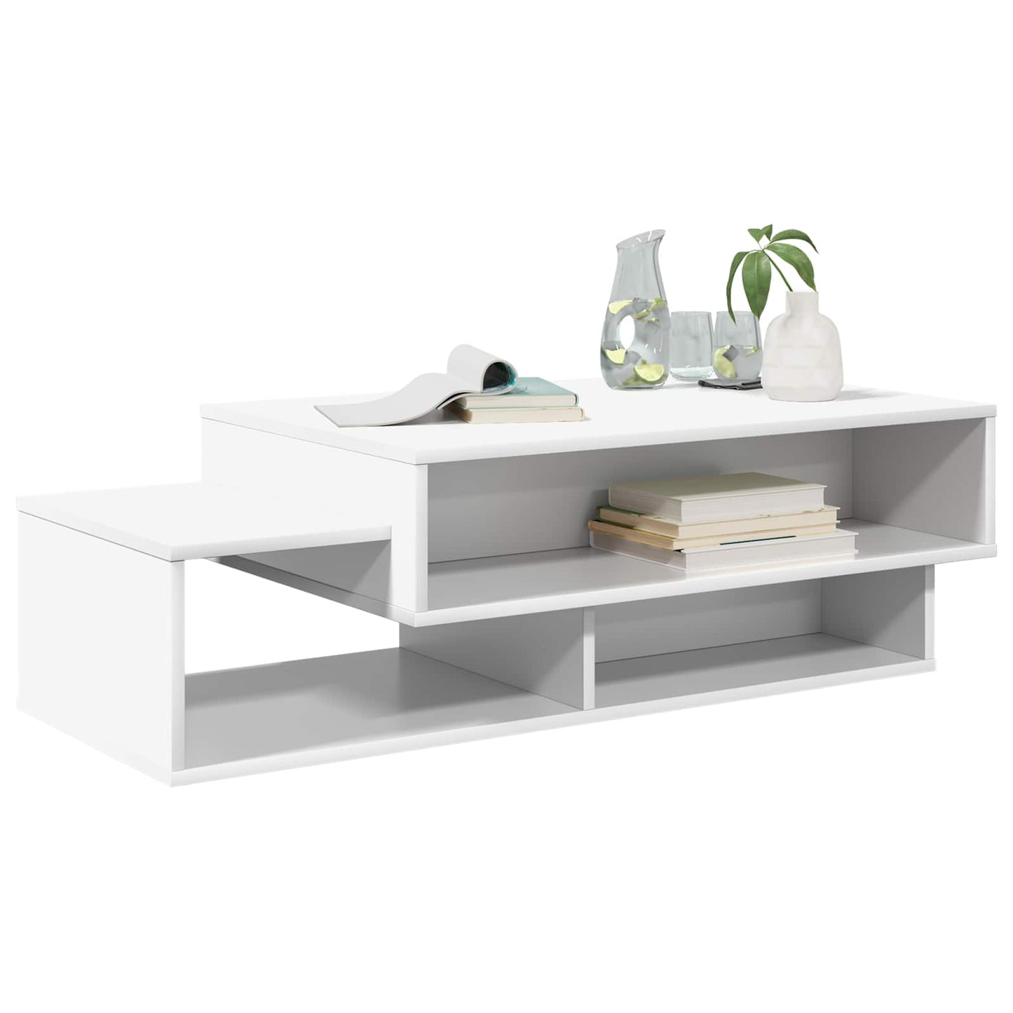Sofabord Hvid 105 x 50 x 32,5 cm Konstrueret træ