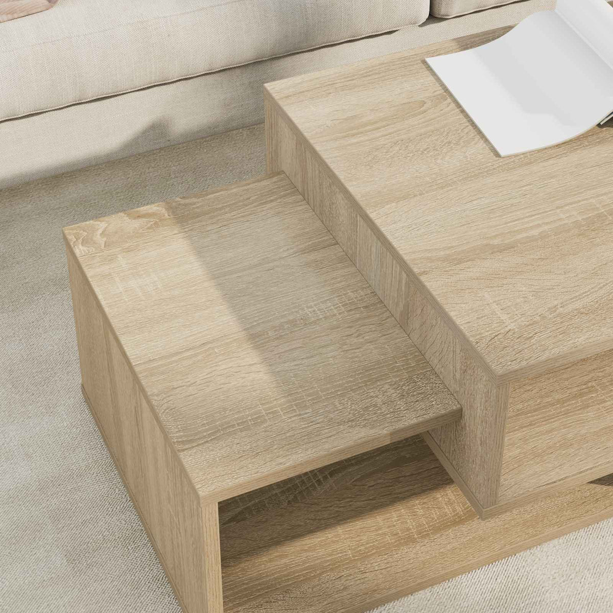 Sofabord Sonoma eg 105 x 50 x 32,5 cm Konstrueret træ