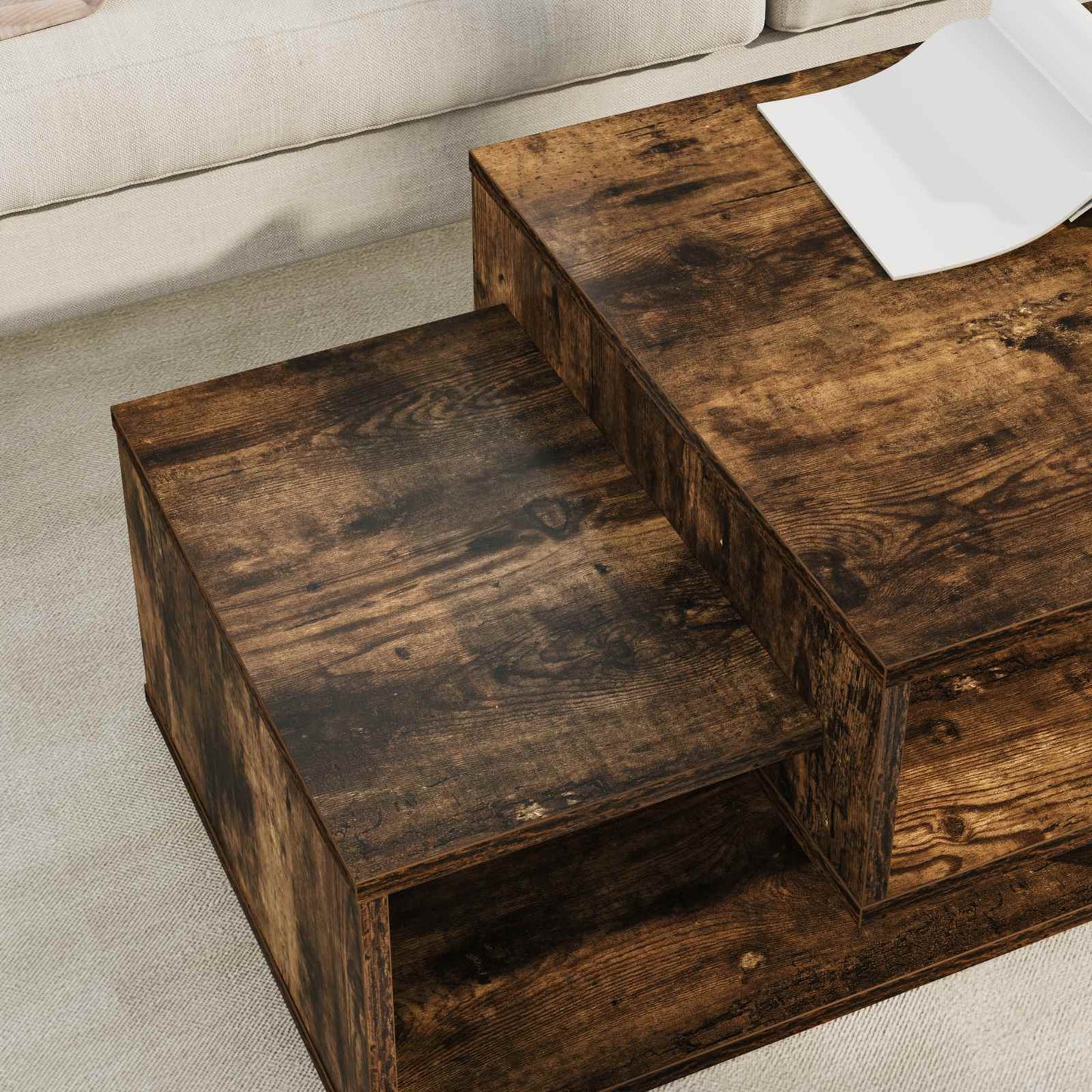 Sofabord Røget eg 105 x 50 x 32,5 cm Konstrueret træ