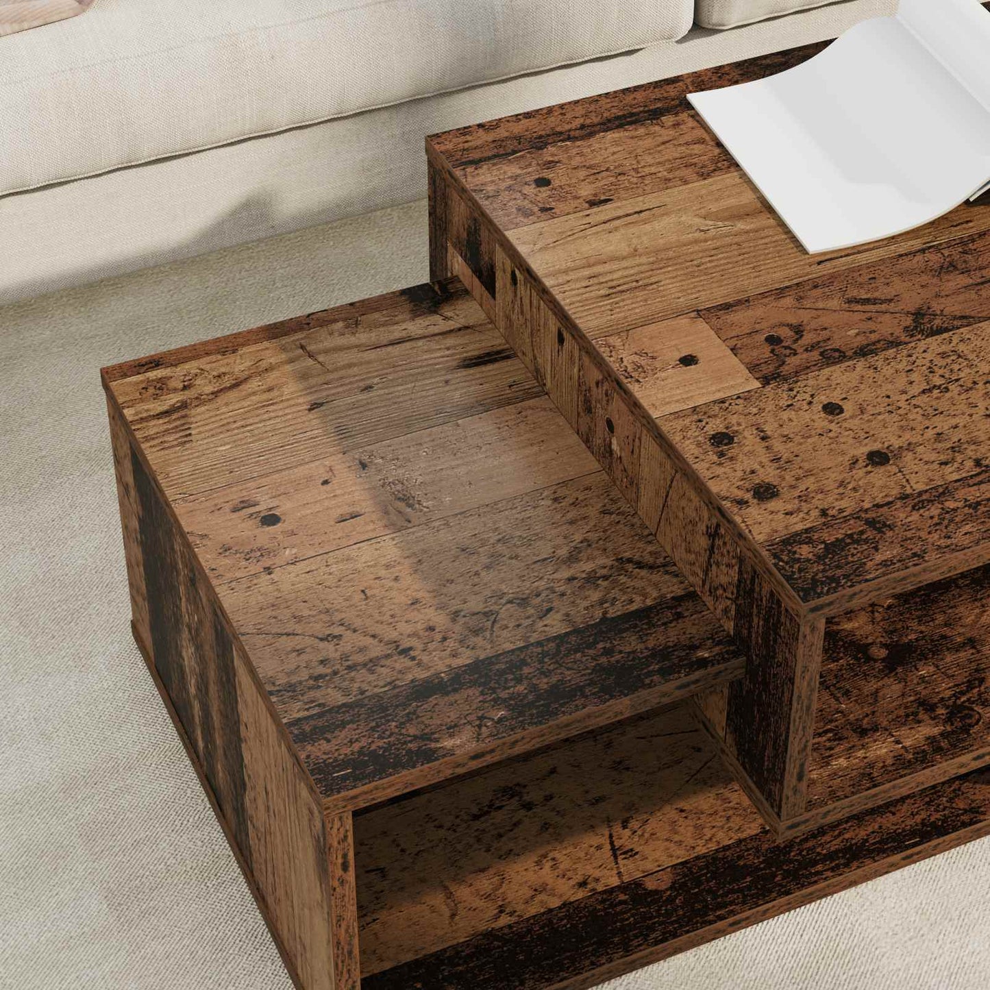 Sofabord Gammelt træ 105 x 50 x 32,5 cm Konstrueret træ