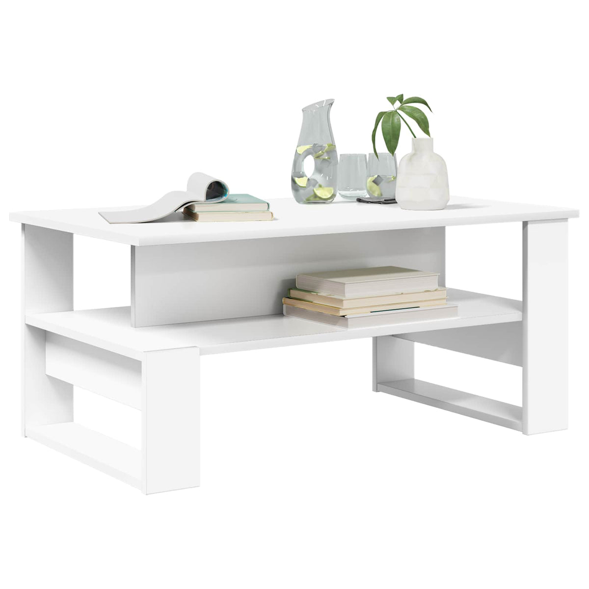 Sofabord Hvid 90 x 50 x 40 cm Konstrueret træ