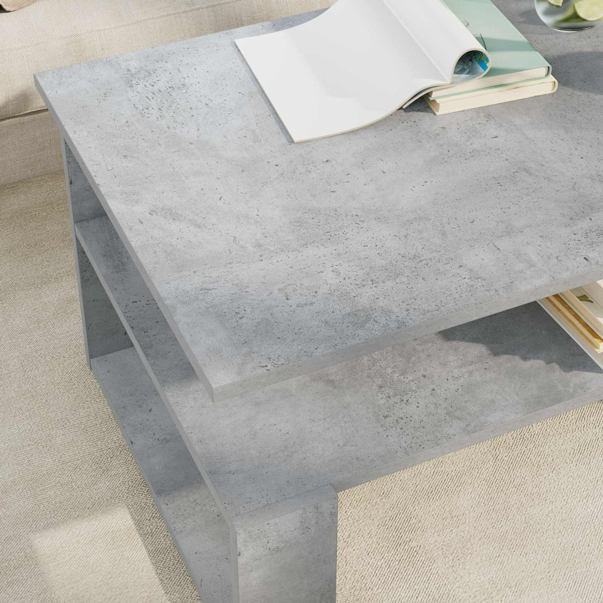 Sofabord Beton Grå 90 x 50 x 40 cm Konstrueret træ