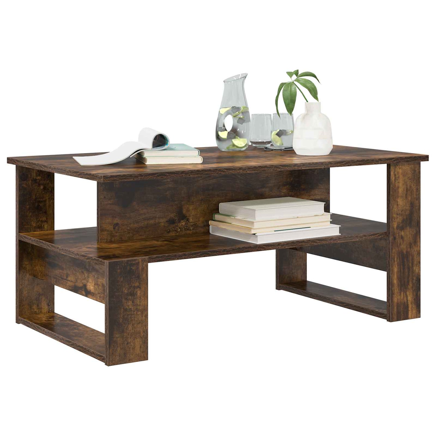 Sofabord Røget eg 90 x 50 x 40 cm Konstrueret træ