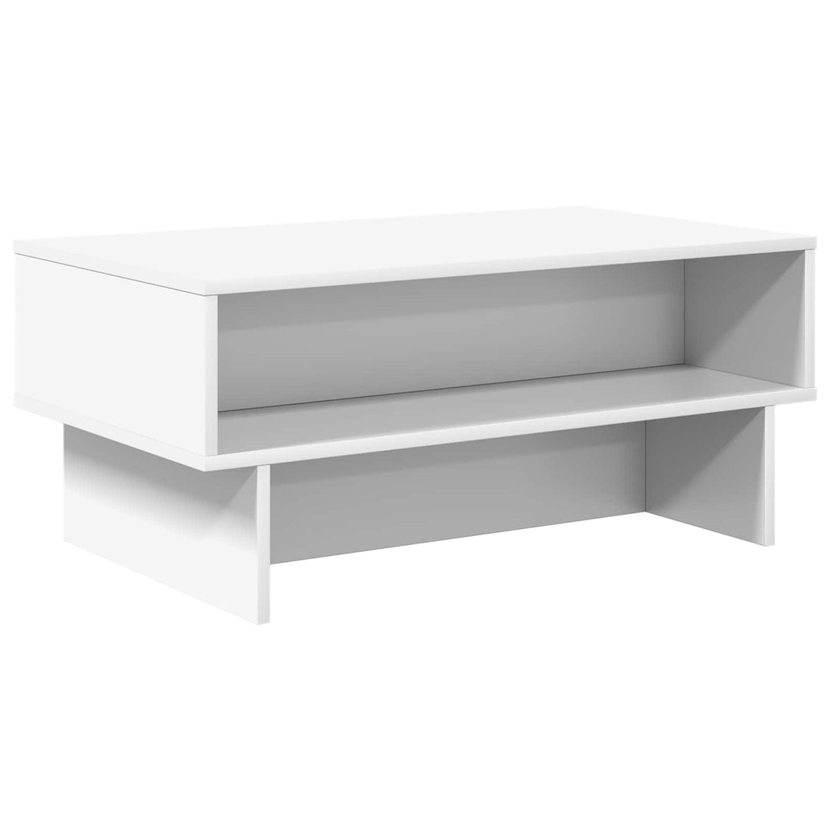 Sofabord Hvid 80 x 46 x 35 cm Konstrueret træ